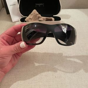 Chanel Shield Style Sunglasses